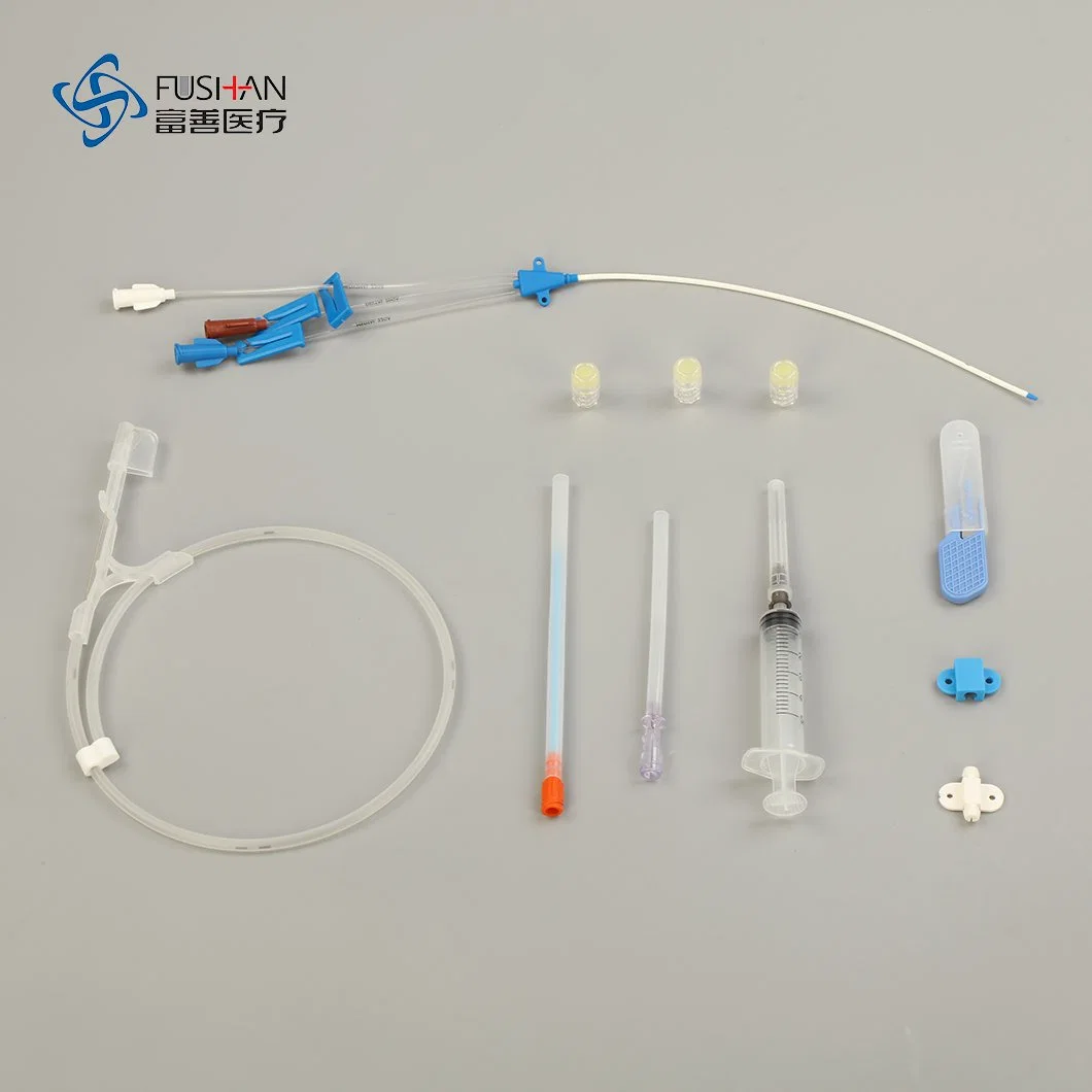 Factory Direct Medical Polyurethane Central Venous Catheter (CVC) Kit Central Lines Insertion Single/Double/Triple Lumen 7fx20cm for Hospital and Clinical Use